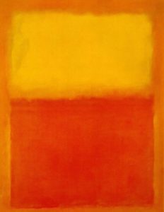 A painting called ""Orange and Yellow"" by Mark Rothk created in 1956.